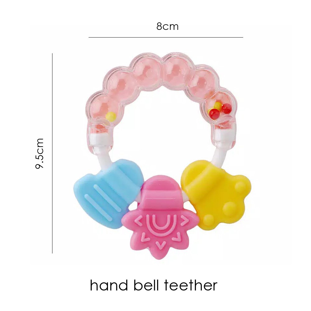 Rattle Teether Bayi Kerincingan Bulat | Gigitan Bayi | Mainan gigitan bayi | Krincing Kerincing Bayi