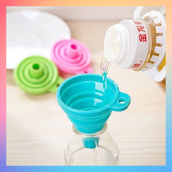 CORONG SILIKON LIPAT PORTABLE / CORONG AIR SILIKON / CORONG MINYAK SERBAGUNA SILICONE FUNNEL