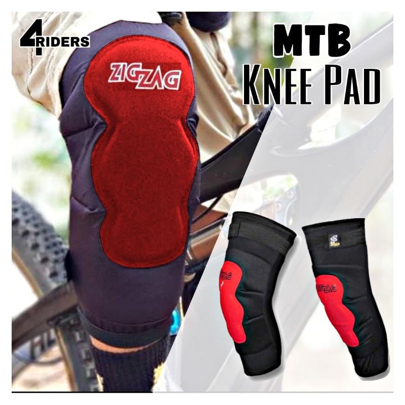 Deker Kneepad MTB ZigZag Protector Lutut Untuk Sepeda MTB Downhill All Mountain Bike