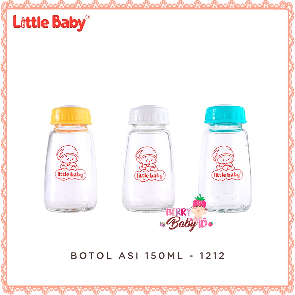 Little Baby Paket 3 Botol Kaca Asi 150ml Plastik #1212 Berry Mart