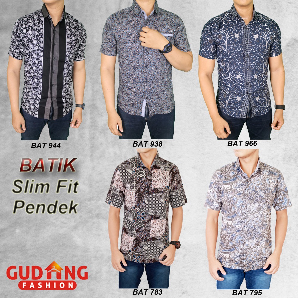 Batik Pria Lengan Pendek Trendy 2018 (COMB)