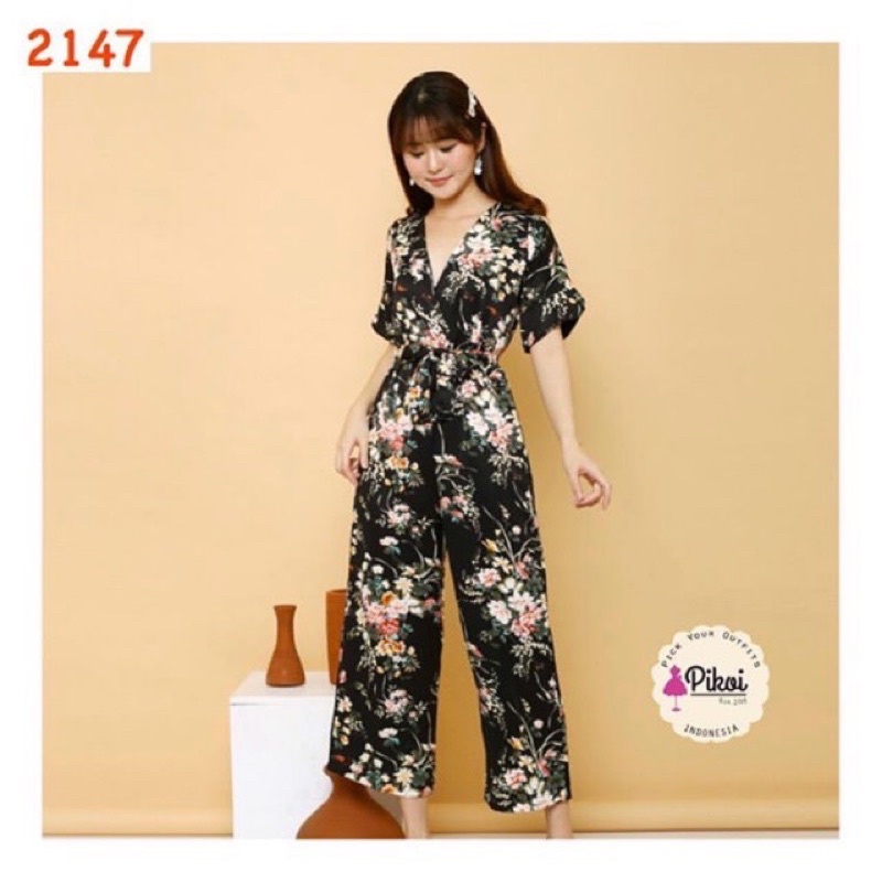 Jumpsuit panjang murah / jumpsuit satin / jumpsuit hitam / jumpsuit zara / playsuit zara mura / 2147