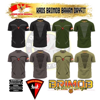 Jual Kaos Brimob Terbaru Bahan Dri-fit Premium Indonesia|Shopee Indonesia