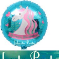 Unicorn Balon Karakter Murah  / Balon Foil Karakter Unicorn 45cm