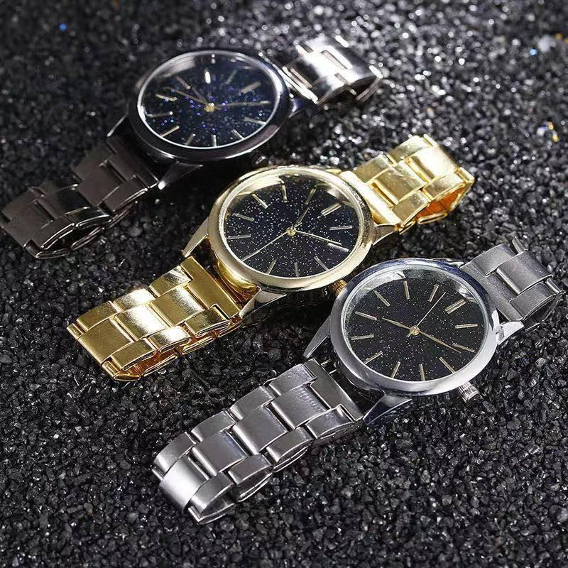 PA Jam Tangan Pria / Wanita Analog Quartz Rantai Casual Stainless Steel Aksesoris Fashion Import Couple Anak Remaja / Dewasa JF099