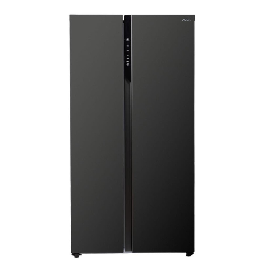 KULKAS AQUA SIDE BY SIDE AQR 605 IM INVERTER HITAM 2 PINTU