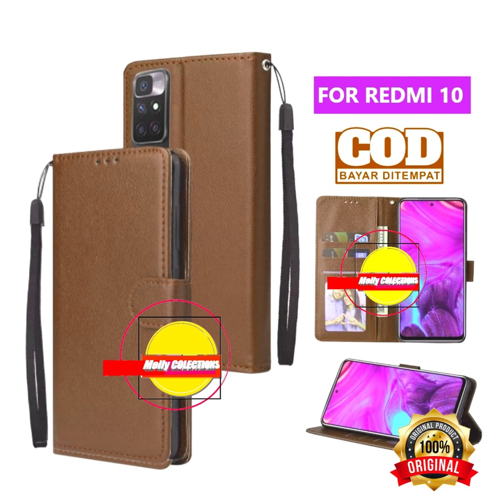 Flip Case Xiami Redmi 10 Flip Dompet Casing HP Flip Wallet Leather Cover