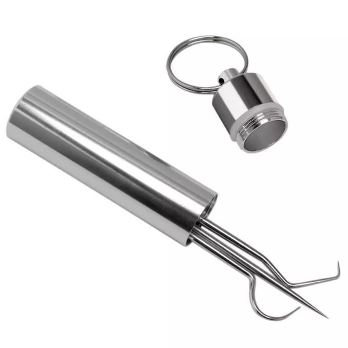 Tusuk Gigi Stainless Steel Portable - Besi - Toothpick Travel Tooth