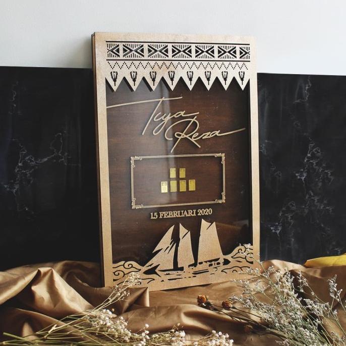 Frame Mahar 20x30 | Mahar Seserahan Rustic helloto99