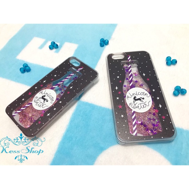 

GLITTER CASE UNICORN WATER BLACK