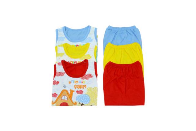 Setelan Baju Kutung Bayi/Anak size Besar/Kaos Singlet Anak dan Celana Pendek Anak