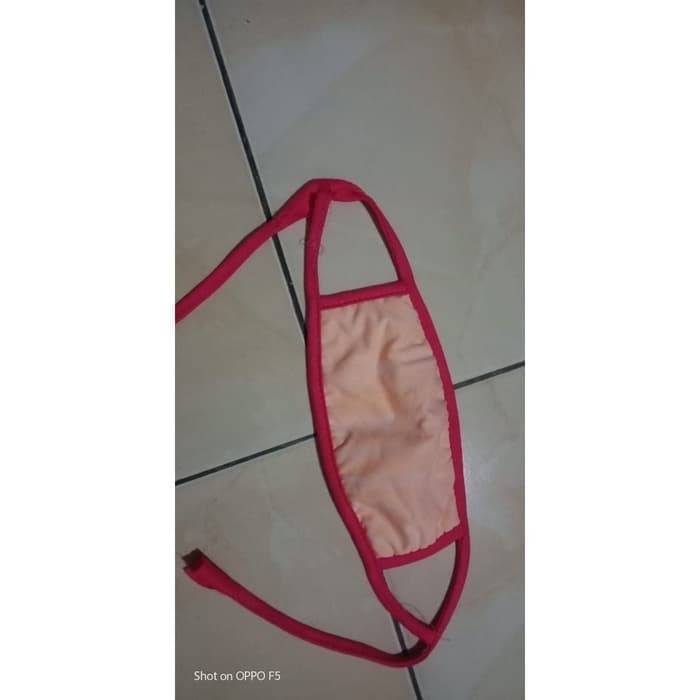 Masker Kain Earloop Dua Lapisan Tebal Dobel Jahitan Tengah Bisa Dicuci Bahan Katun Tebal