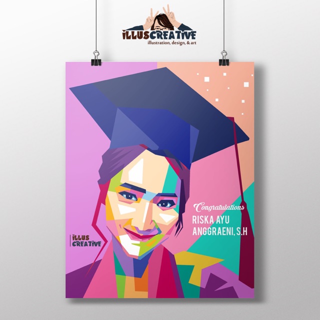 Kado Custom WPAP Single Photo + Frame 10R