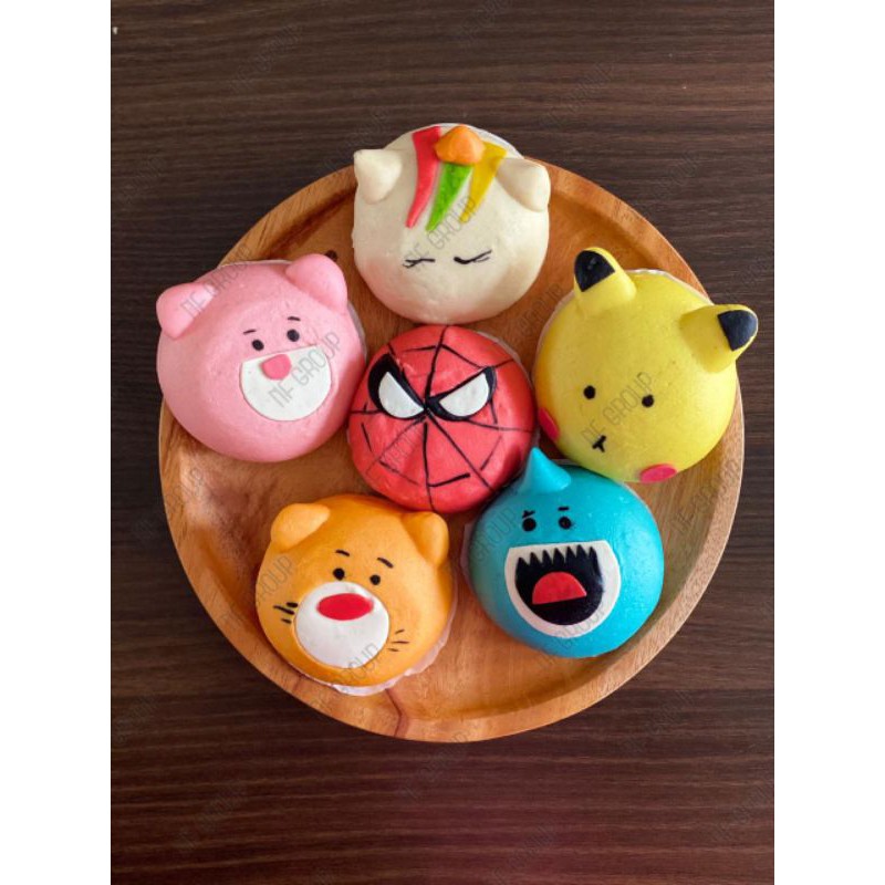 Bakpao karakter isi 6 | bakpao kartun karakter lucu halal