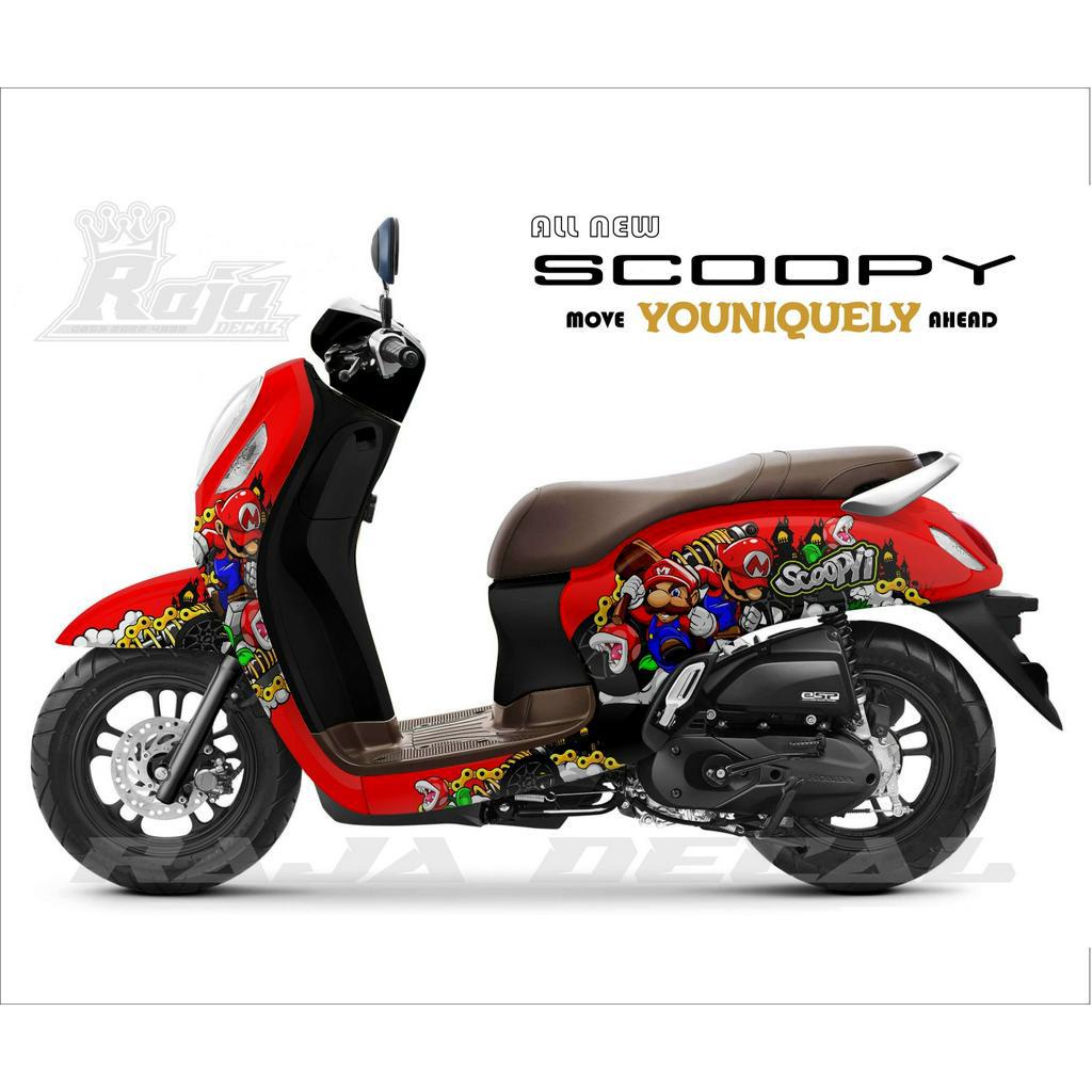 Sticker Decal Full Body Motor Scoopy New Fi 2020-2021 Dekal Setiker Scoopy Fi new Variasi Motor Terb