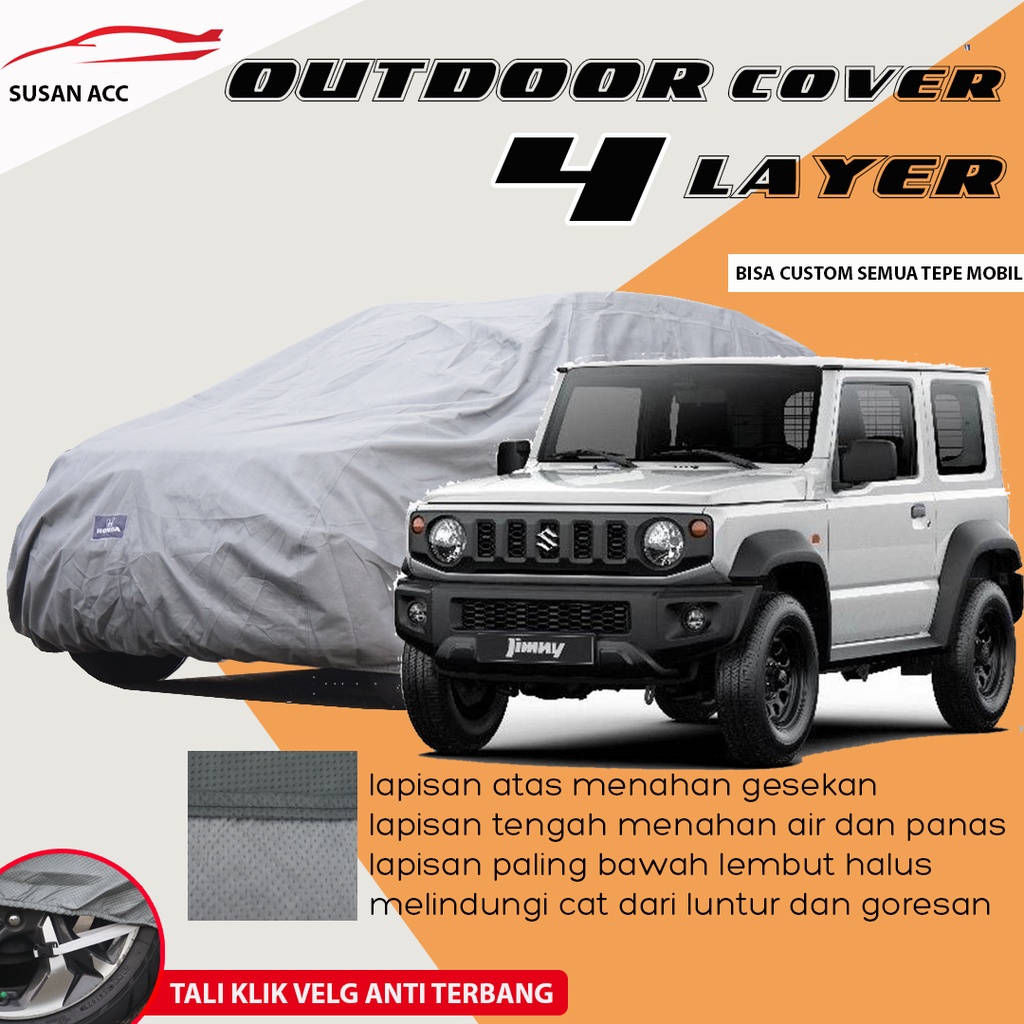 OUTDOOR PREMIUM 4 Layer Body cover mobil katana waterproof Sarung Mobil katana anti air/jimny katana/jimny/wagon r/karimun wagon/karimun wagon r/karimun/karimun estilo/estilo