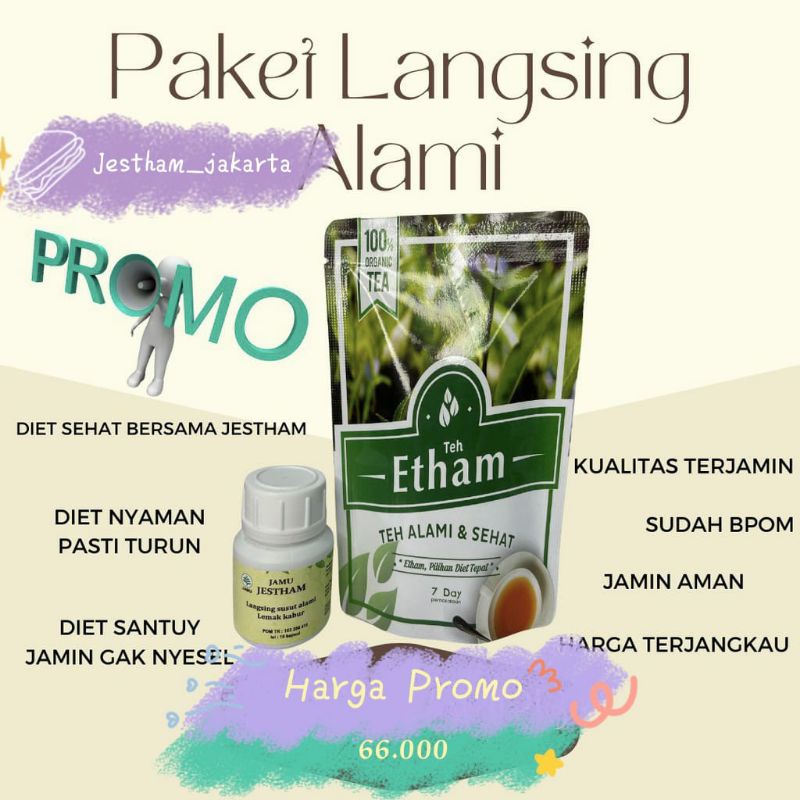 Jamu jestham langsing dan teh etham isi 7