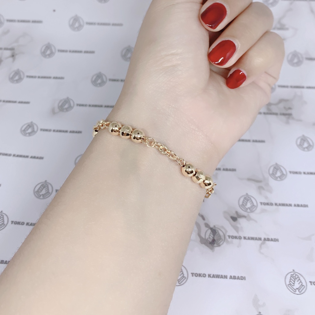 Xuping Gold Gelang Tangan Bangkok Permata Slick Bunga Perhiasan Wanita *33