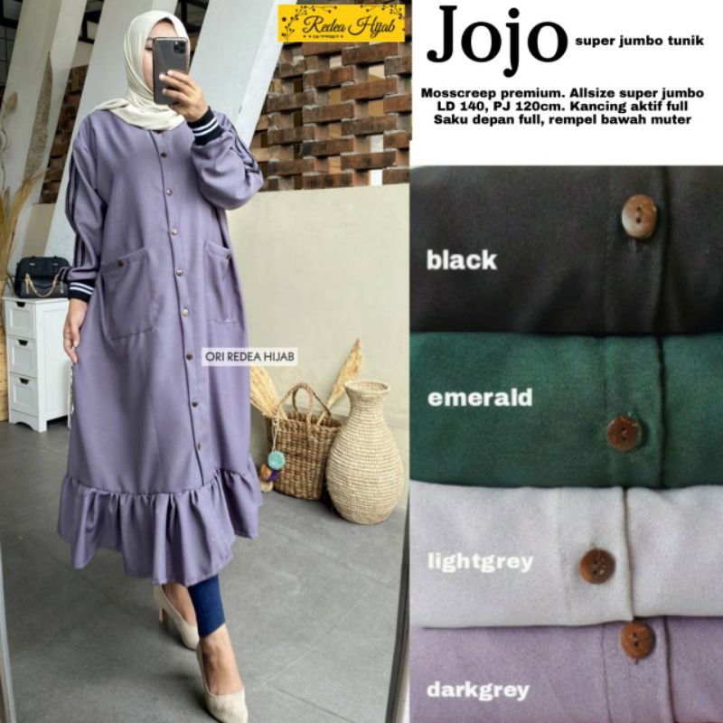JOJO LongTunik polos super jumbo xxxxl big size pants