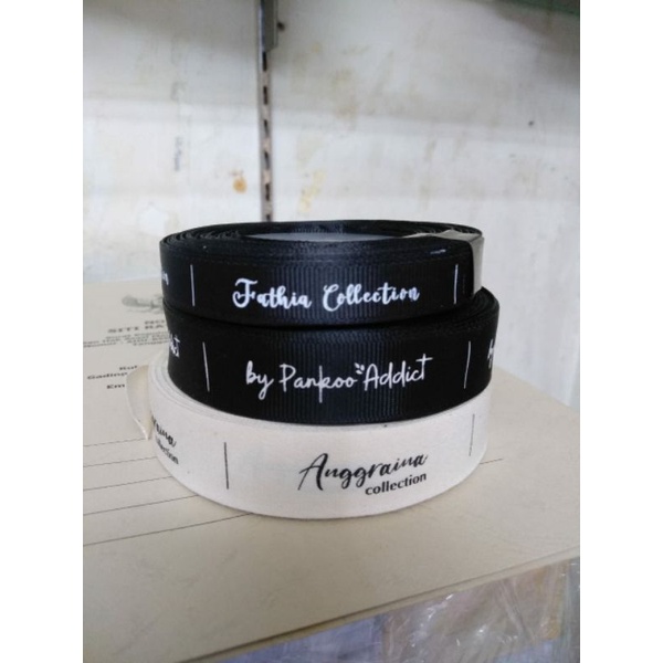 

Sablon pita label/merek grossgrain 2-3 hari jadi