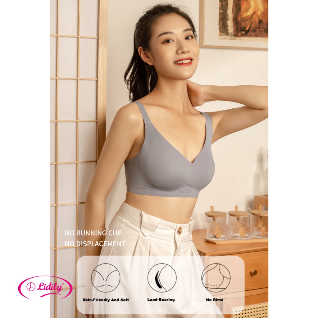 Lidily - Sportwear Seamless Bra Sport DD2035 | BH Olahraga 3 Kaitan Belakang | Bralette