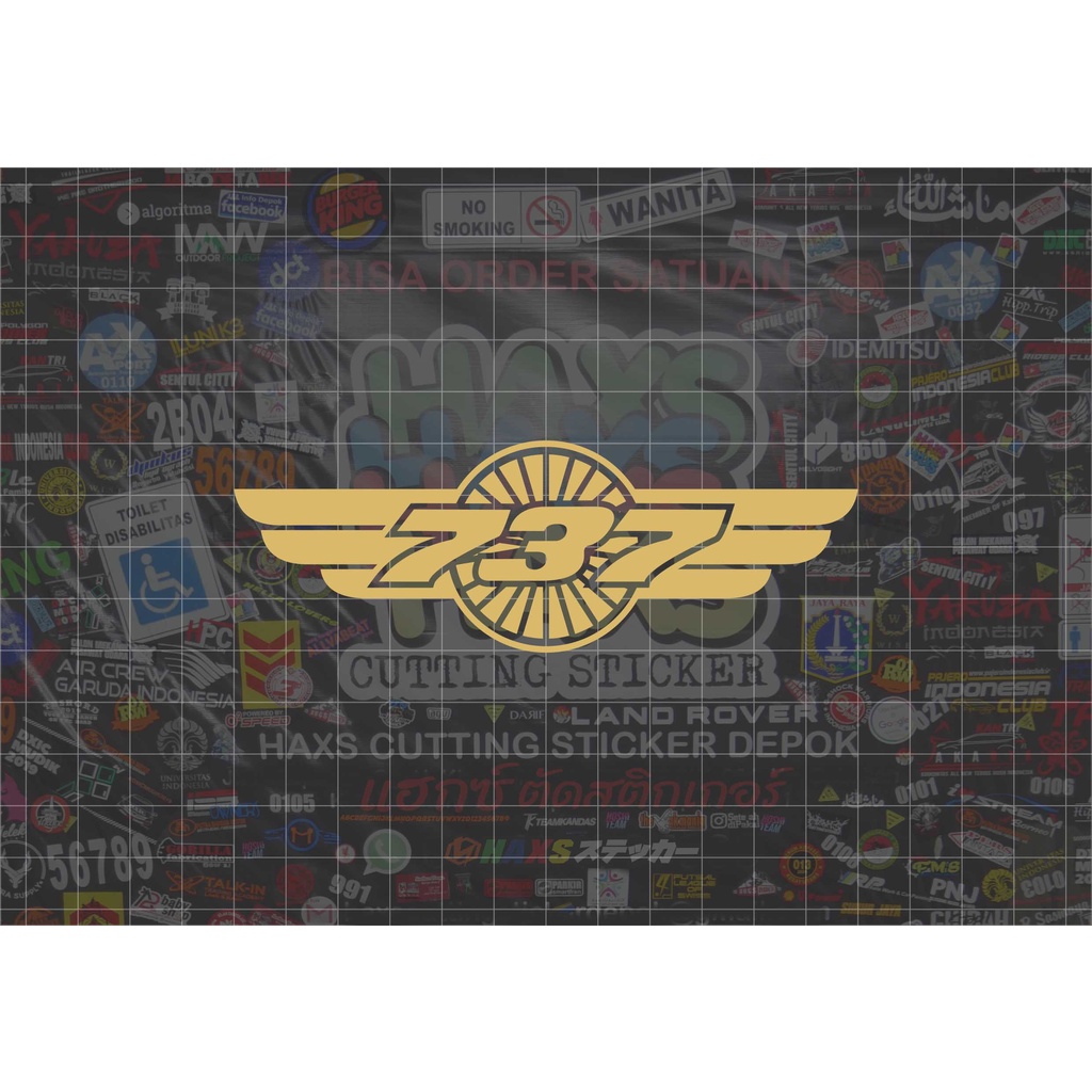 Cutting Sticker Boeing 737 Ukuran 12 Cm Untuk Motor Mobil