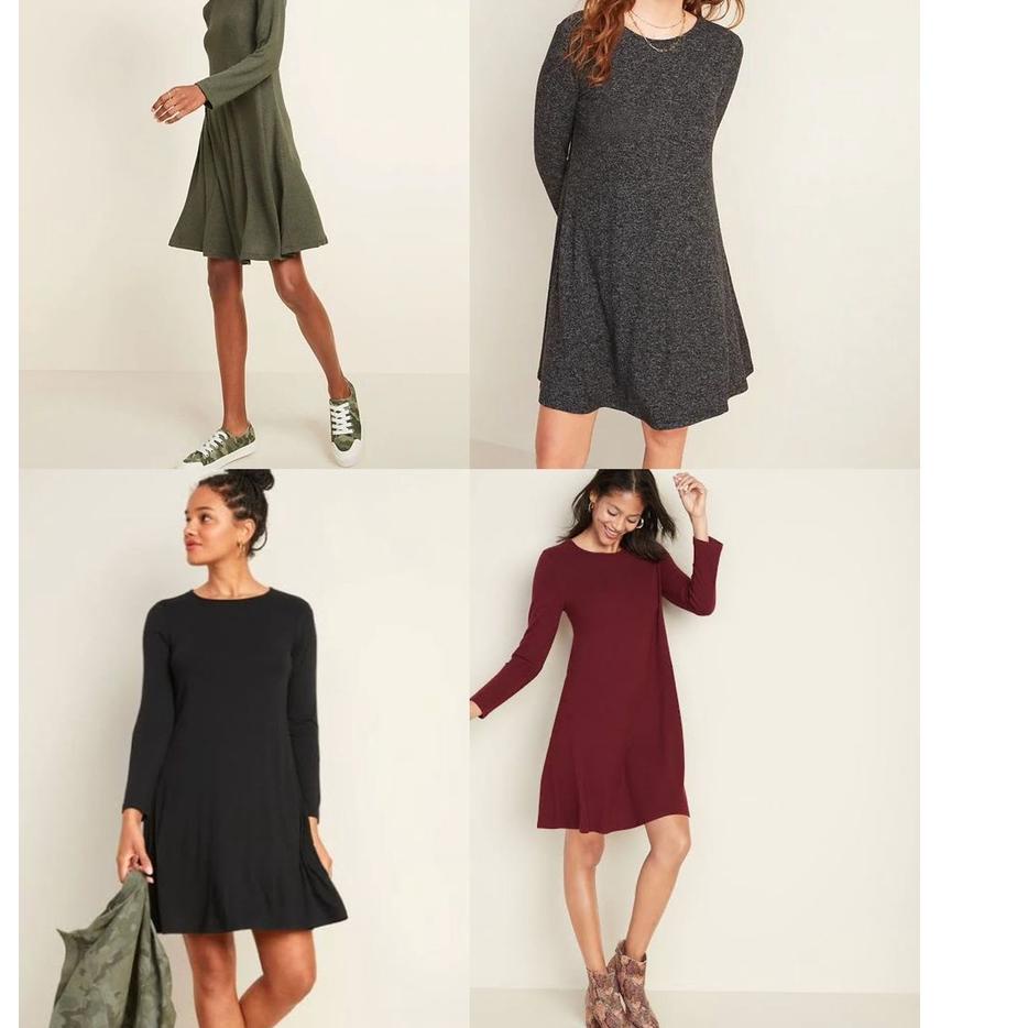 Tidak Diragukan.. Oldnavy Knitted Longsleeve Swing Dress
