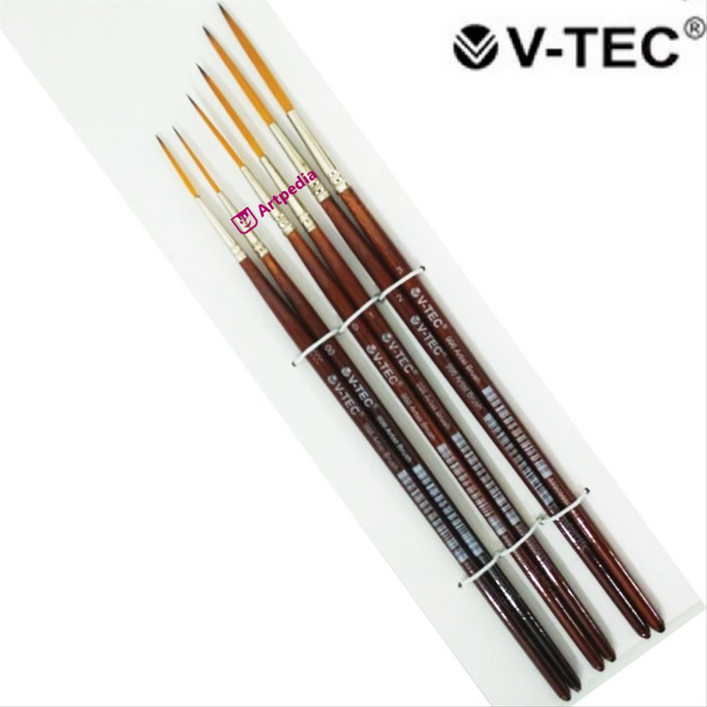 

Promo V-Tec Fat Liner Brush VT-996 Set 6 - Kuas Lukis Set 6 - Script Liner Limited
