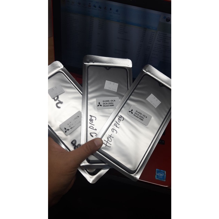 Kaca Lcd infinix Hot 9 play kaca glass OCA