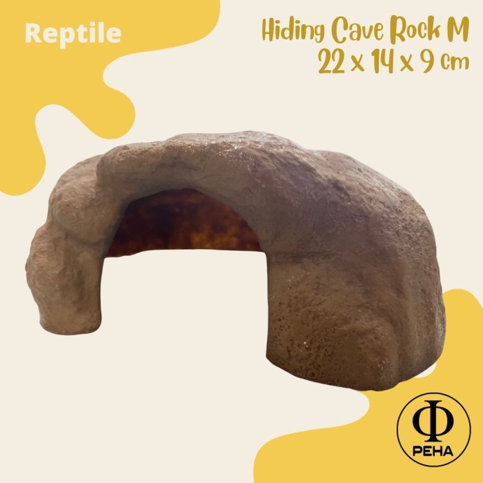 Hiding Cave Rock Torto Rumah Kura-Kura Goa Reptil Large Iguana BD - S