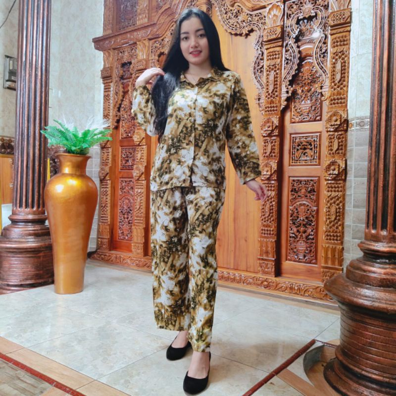 PIYAMA TYDE RAYON PREMIUM ONE SET PIYAMA WANITA BAJU TIDUR KEKINIAN TYDE MURAH