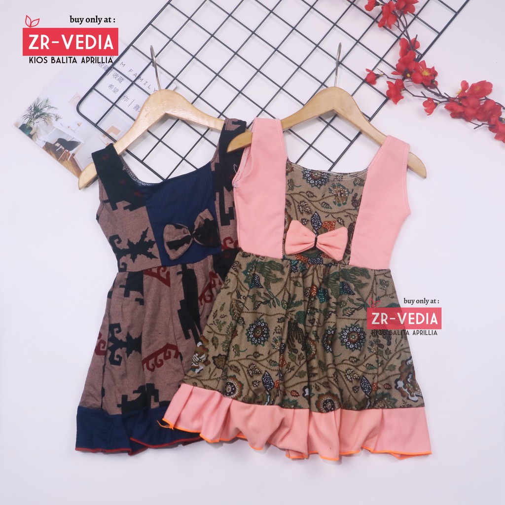 (BATIK) Dress Aurora uk Bayi - 4 Tahun / Baju Anak Perempuan Murah Dres Yukensi Adem Pakaian Pesta