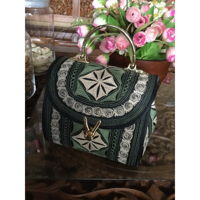 Tas motif etnik aceh mini ada tali panjang