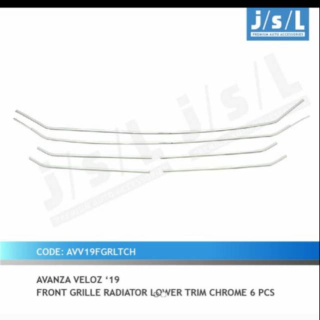 List grill radiator Avanza Veloz 2019 chrome 6 pcs jsl