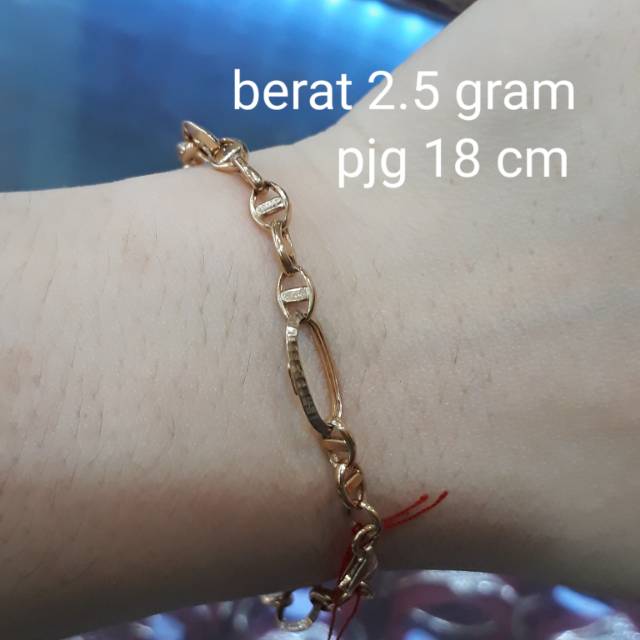 Gelang Emas Muda Berat 2 5 Gram Ada Surat Resmi Toko Indonesia