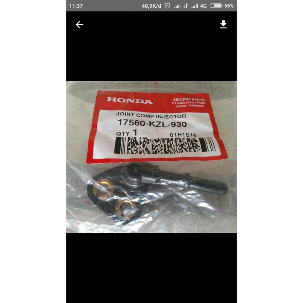 JOINT INJEKTOR SPACY FI  BEAT FI ORIGINAL HONDA KZL-930  bac 173