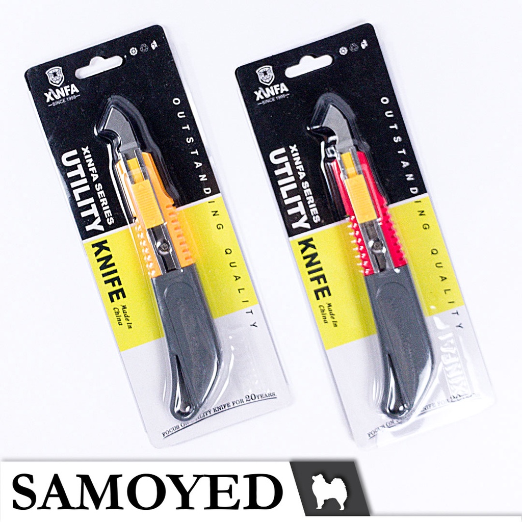 

SAMOYED Xinfa XF-1884 Pisau / Pemotong Plastik / Akrilik / Mika / Plastic / Acrylic / HPL / Utility Hook Knife / Cutter