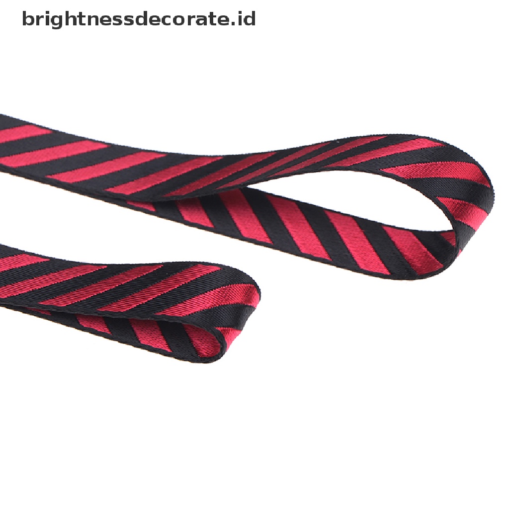 Tali Lanyard Leher Pergelangan Tangan Motif Garis Untuk Kunci Kartu ID Ponsel