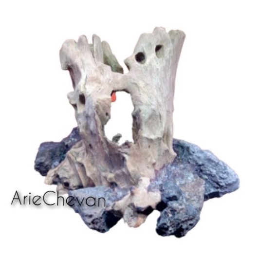 ornamen kayu rentek batu siap pasang untuk mendekorasi aquarium aquascape