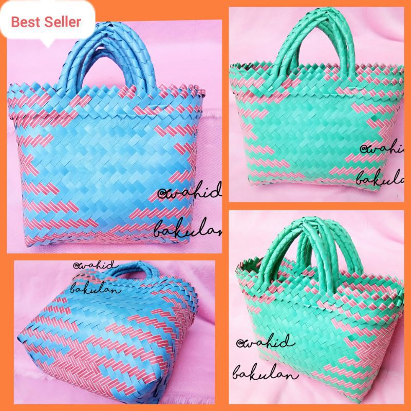 Tas anyaman kecil (S) Motif kombinasi -Tas anyaman ngawi