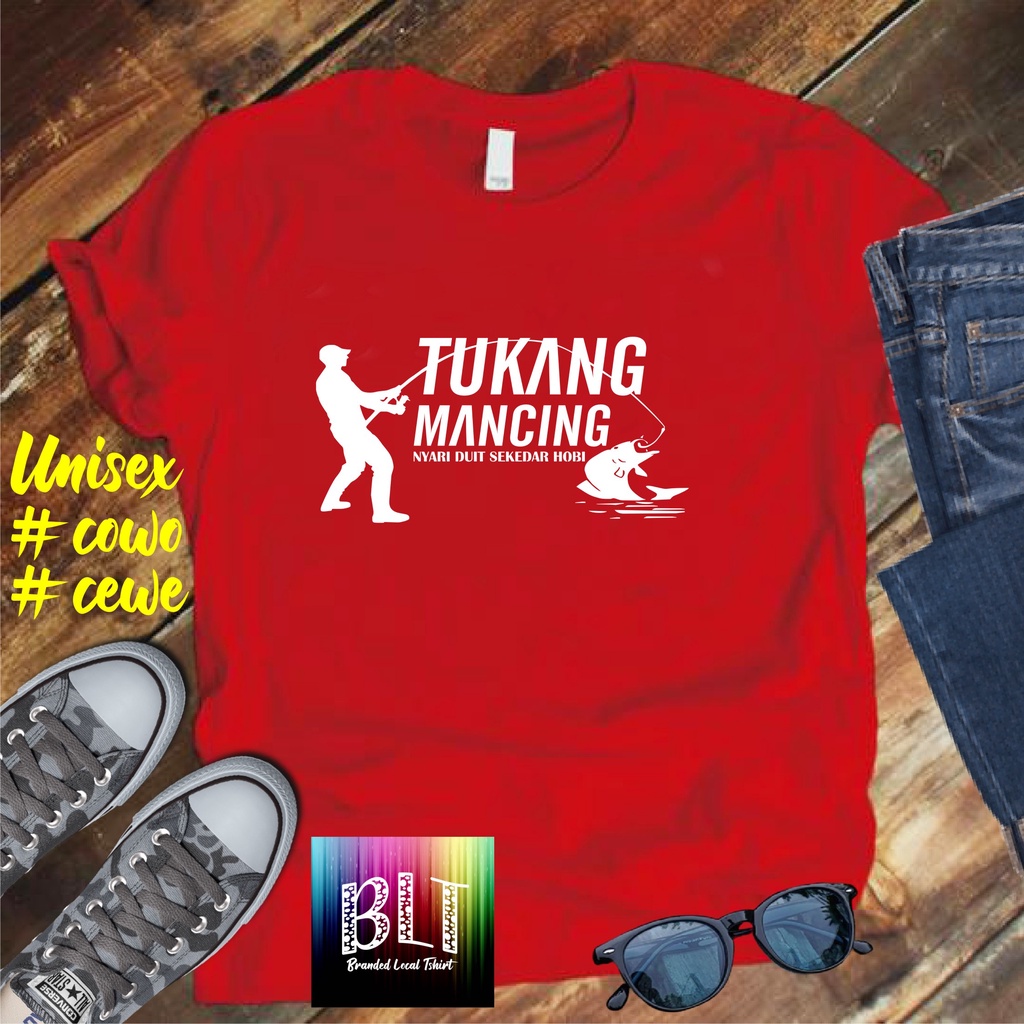 Promo Murah/Kaos Tukang Mancing Lm/KAOS EKSPRESI/KAOS HITS/KAOS BANDUNG/KAOS MURAH/KAOS DISTRO MURAH 2022 PAKAIAN PRIA PAKAIAN WANITA TREND KAOS