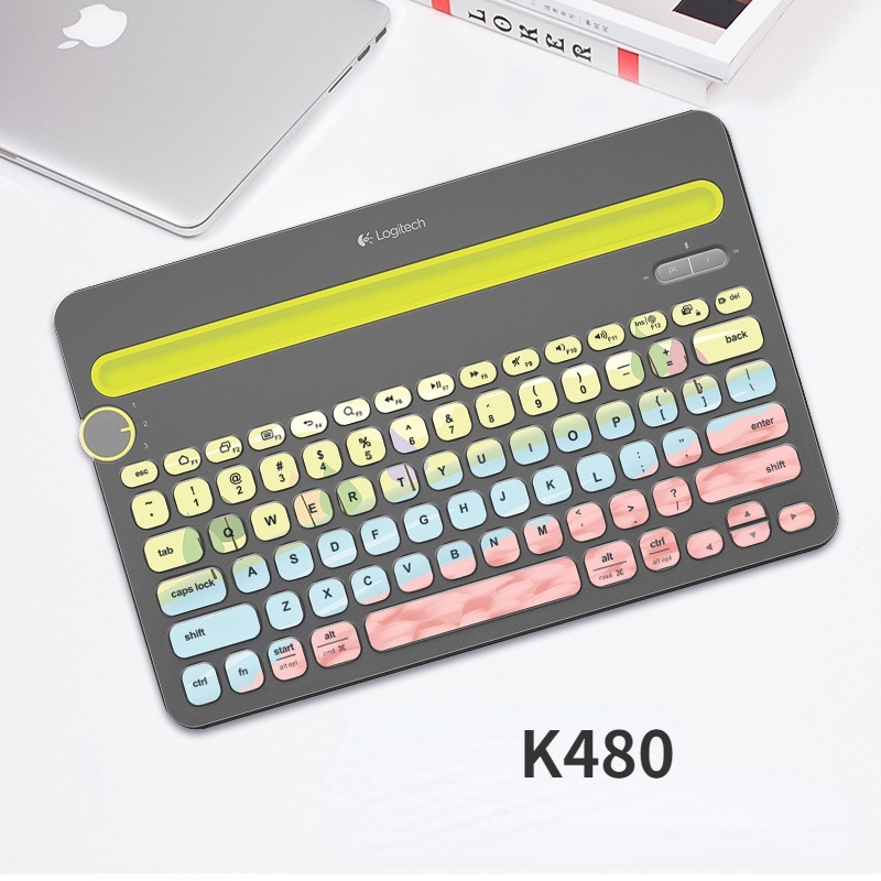 Cover Pelindung Keyboard Wireless Bluetooth K480 Anti Debu Motif Kartun Bunga Untuk Logitech K380