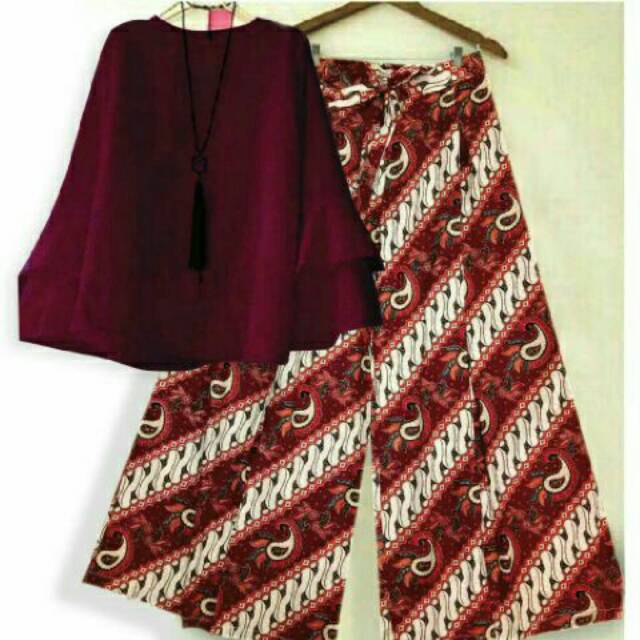 Set kulot batik jumbo fit xxl