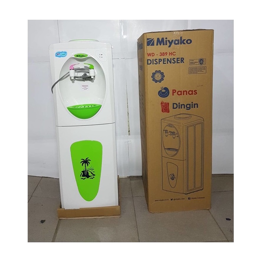 Water Dispenser Miyako WD 389HC 389 HC Hot Cold galon atas rak bawah  Water Dispenser Miyako