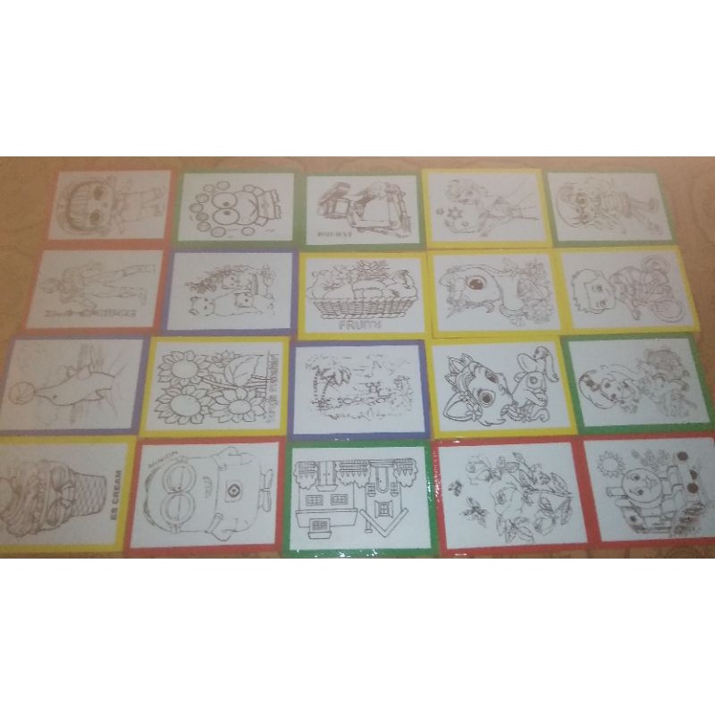

balajar mewarnai bahan steyrofoam ukuran 30x40x1cm lis lakban paket/20pcs