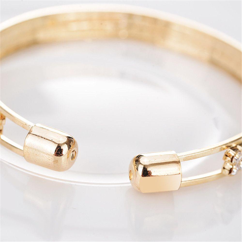 Lily Gelang Bangle Mewah Shiny Fashion Alloy Pembukaan Bangle