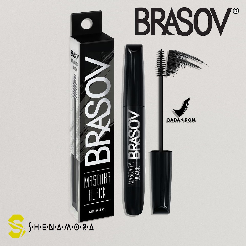 Brasov Mascara Black Waterproof 8 Gram Halal Original BPOM