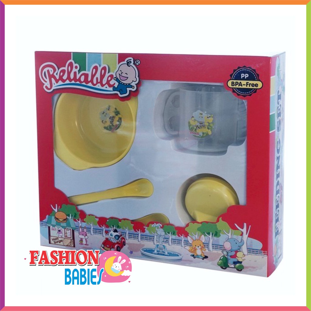 FEEDING SET RELIABLE 5002 / TEMPAT MAKAN SET BAYI / KADO