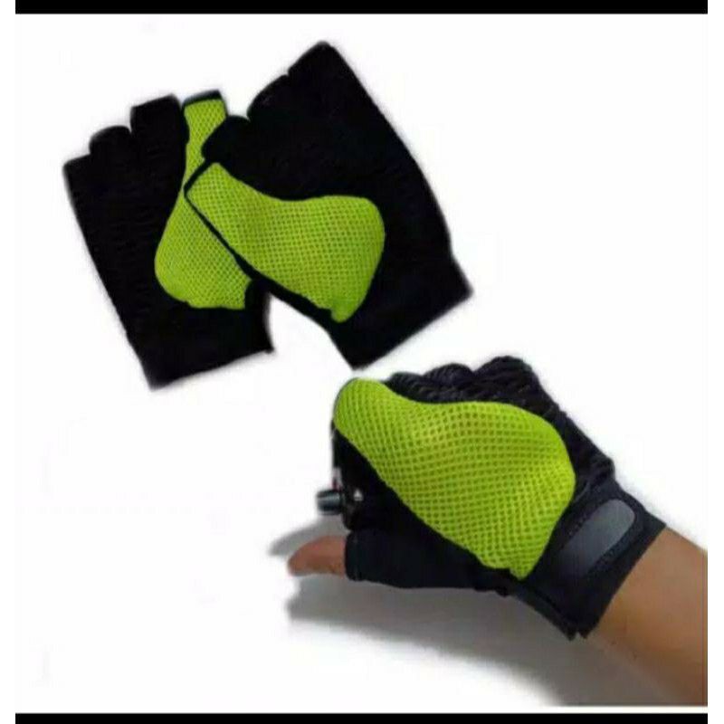 [COD] BIG PROMO Sarung Tangan Sepeda Half Finger bicycle cloth gloves gowes murah grosiran