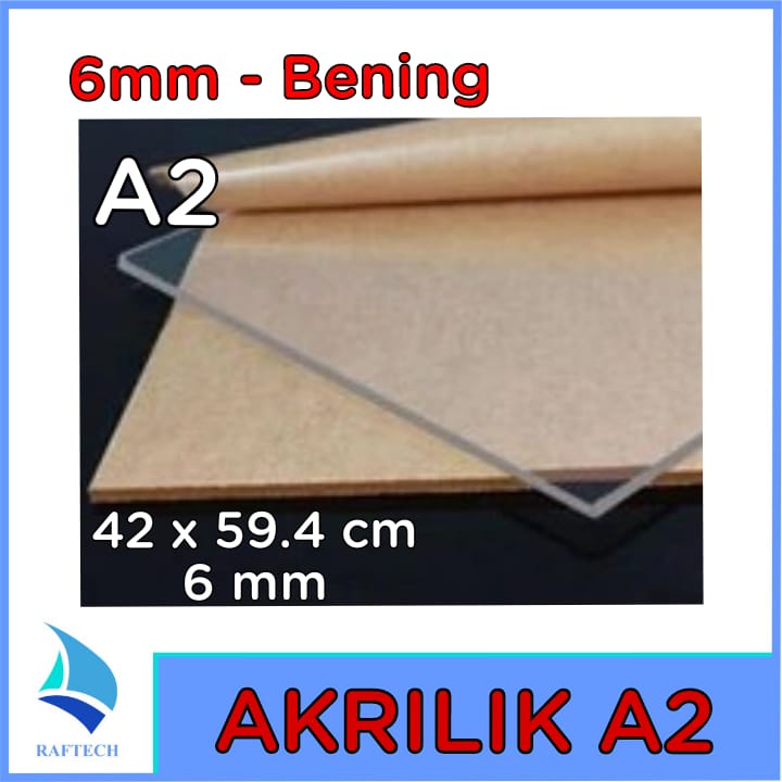 Akrilik A2 Lembaran 6mm Acrylic 6 mm Bening Transparan Marga Cipta